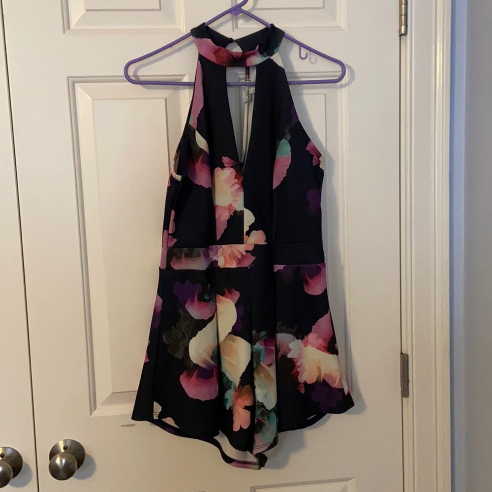 Charlotte Russe Floral Romper Size M